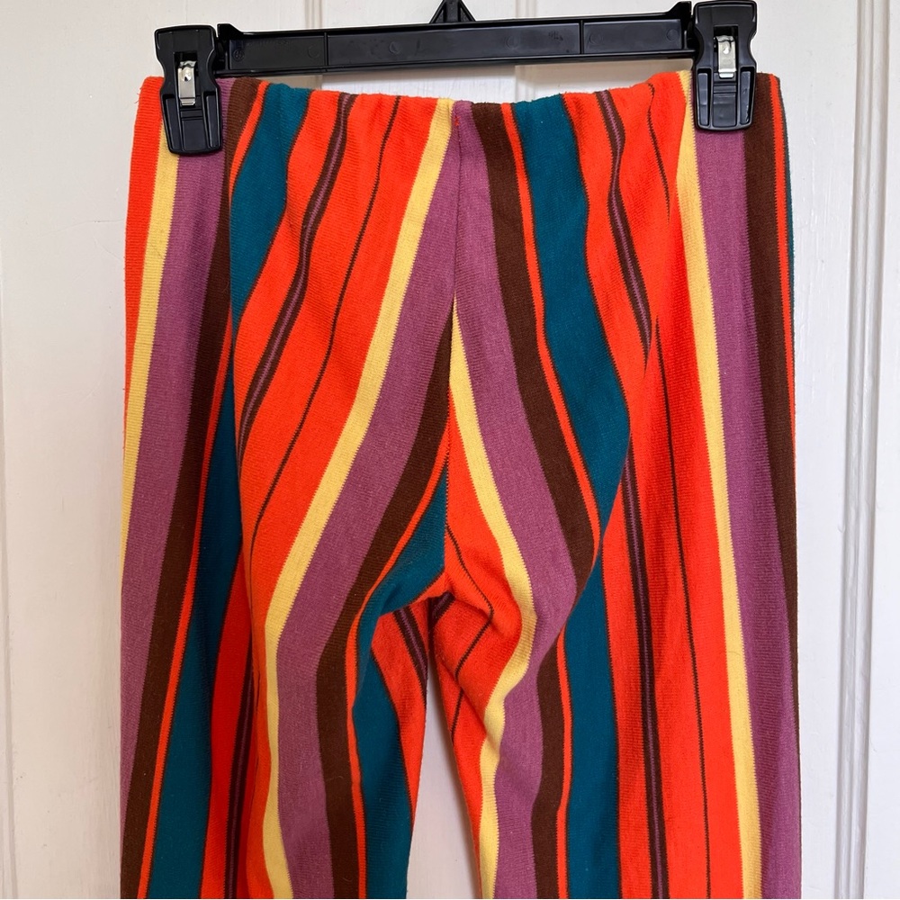Urban Outfitters UO Bali Striped Low Rise Flare Pants Size XS Rainbow - Picture 7 of 11